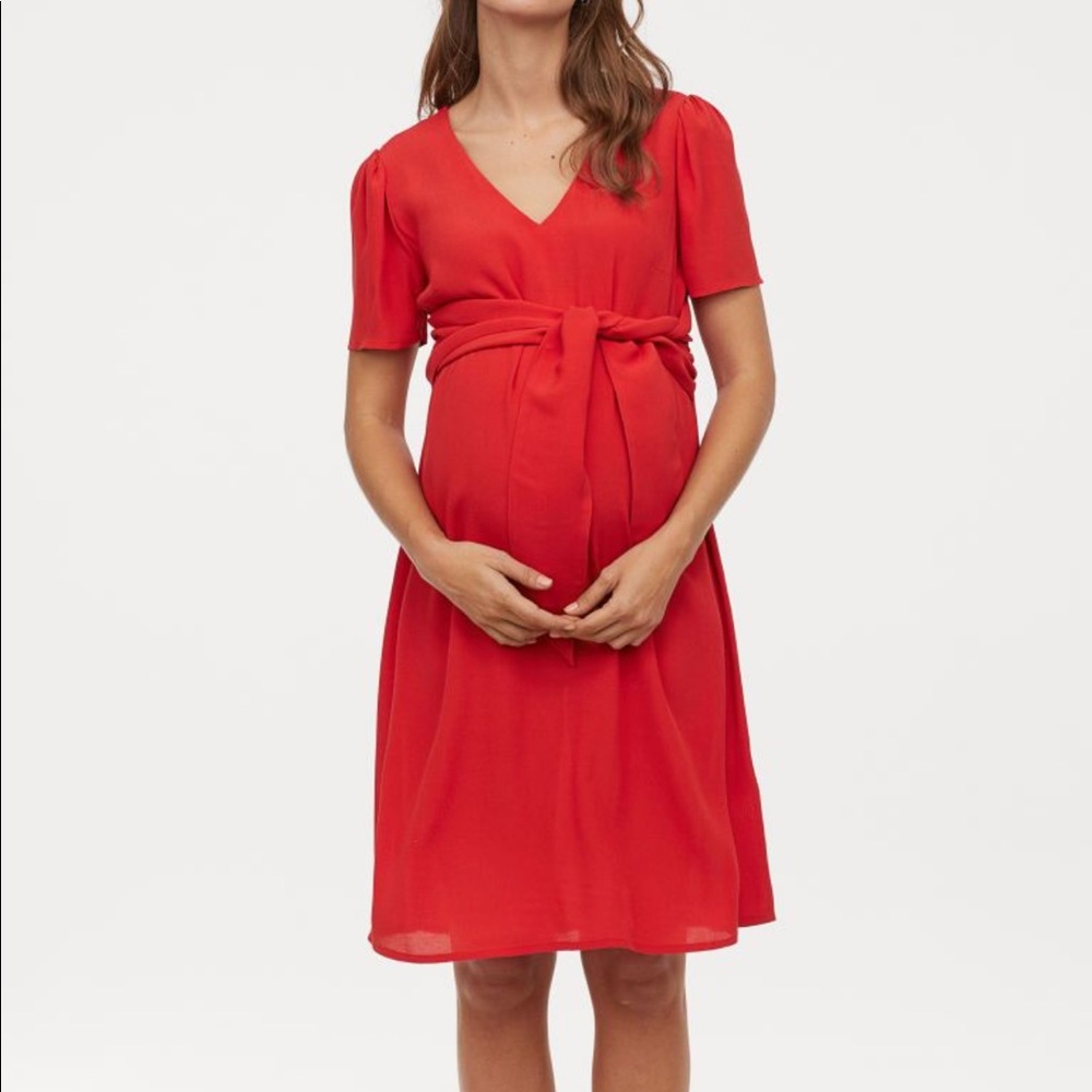 MATERNITY MAMA Crêped Maternity Dress